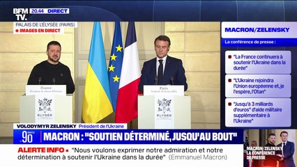 Volodymyr Zelensky loue l'accord bilatéral sur la sécurité "ambitieux et concret" signé par la France et l'Ukraine