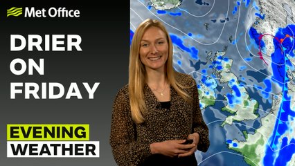 Met Office Evening Weather Forecast 15/02/24 – drier and brighter day