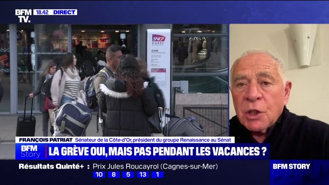 Droit de grève dans les entreprises publiques: pour le président du groupe Renaissance au Sénat, il faut que le débat [de l'interdiction des grèves pendant les vacances] ait lieu