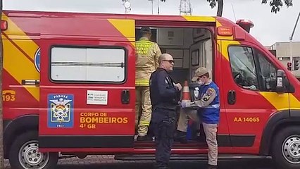 Estrangeiros se envolvem em confusão no Centro de Cascavel e Corpo de Bombeiros é acionado