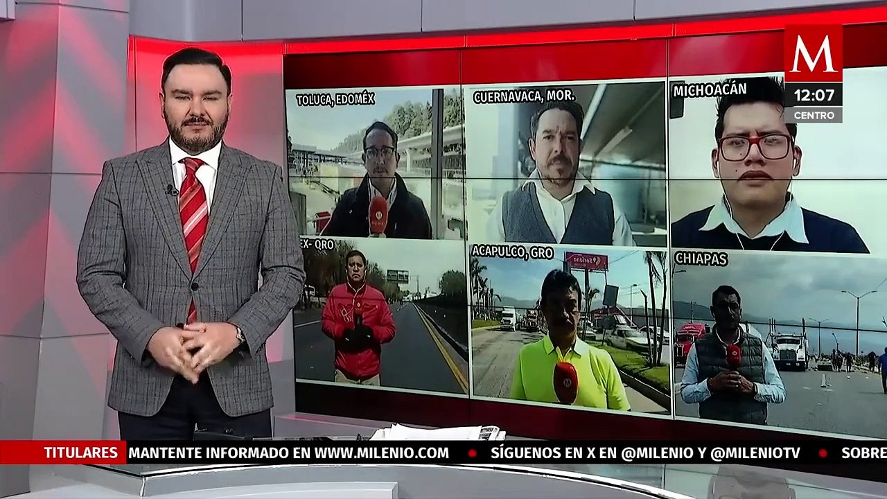 Transportistas bloquean Autopista del Sol en Xochitepec, Morelos