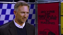 Interview with under pressure Red Bull team principal Christian Horner at launch of the new RB20, Red Bull's car for 2024