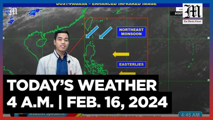 Today's Weather, 4 A.M. | Feb. 16, 2024