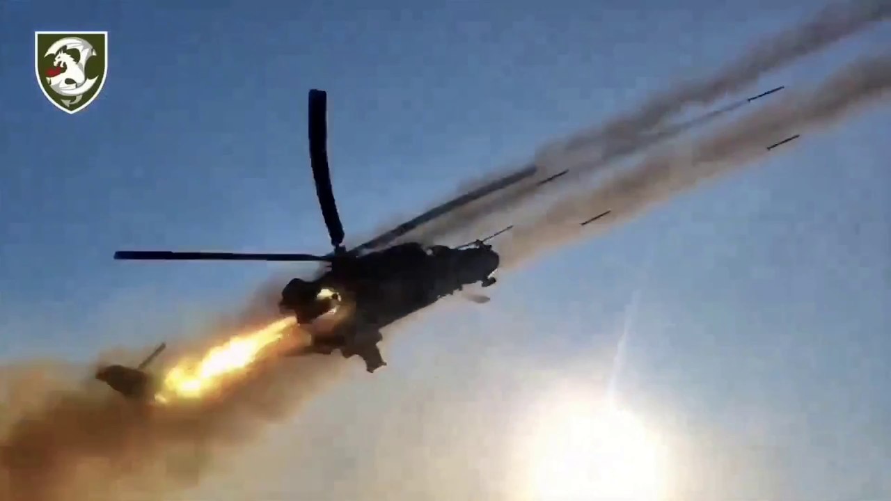 Veja o vídeo de Míssil se aproximando e atingindo helicóptero de ataque ucraniano