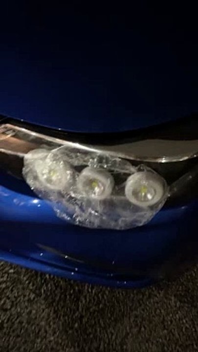Peel And Stick Lights Replace Broken Headlight