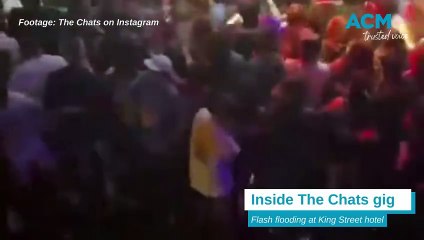Flooding at The Chats gig at King Street hotel in Newcastle on February 15, 2024