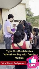 Tiger Shroff celebrates Valentine's Day with fans in Mumbai