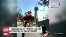 Muere un trabajador tras caer de una altura de 10 metros en obras del Tren México-Toluca