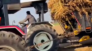 Stuck trolley of sugarcane load | how to pull out load sugarcane stuck trolley