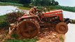 How to bring out tractor from muddy waters | how to drive tractor in deep muddy waters