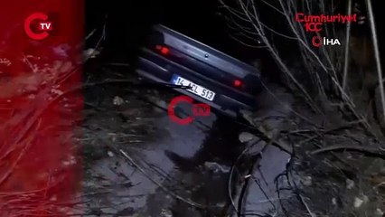 Kontrolden çıkan otomobil su kanalına uçtu: 1 yaralı