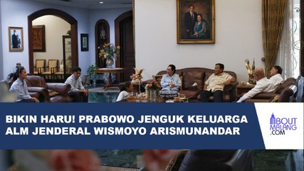 PRABOWO MENGUNJUNGI KEDIAMAN ALM JENDERAL WISMOYO SEUSAI ZIARAH MAKAM ORANG TUANYA