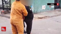 Peru'da ayı kostümü giyen polis, uyuşturucu satıcısını kıskıvrak yakaladı