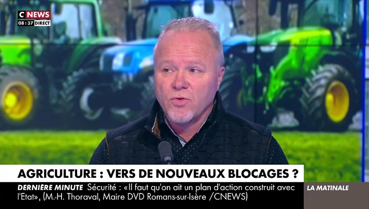 Patrick Legras, porte-parole de la coordination rurale annonce sur CNews que les actions des agriculteurs vont reprendre : "On va remonter sur Paris avec des tracteurs la semaine prochaine"