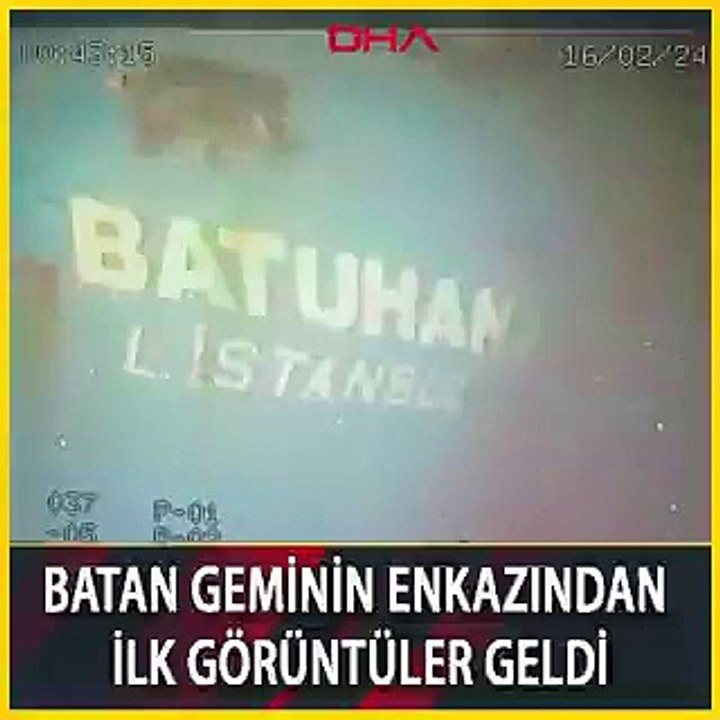 Marmara Denizi'nden batan geminin enkazından ilk görüntüler: Dalış yapılacak