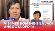 Visi Misi Komeng Bila Jadi Anggota DPD RI Pingin Kayak Korea Selatan