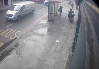 Moment moped thief nicks man's £1k iPhone in broad daylight