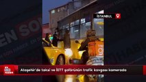 Ataşehir'de taksi ve İETT şoförünün trafik kavgası kamerada