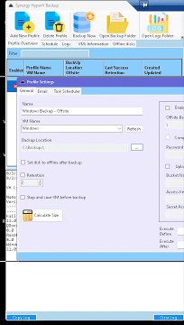 Synergy HyperV Backup Offsite Backup