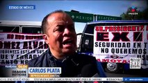 Transportistas se manifiestan en la Vía Morelos y la México-Pachuca