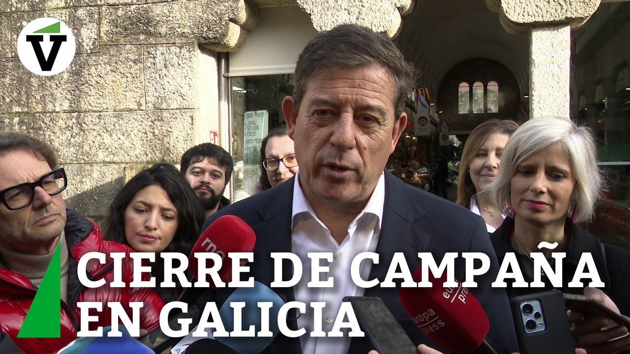 Cierre de campaña en Galicia: Besteiro (PSOE) espera que sean las elecciones del cambio y pide "más ambición de país" a los votantes socialistas
