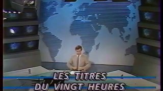 TF1 - 14 Novembre 1987 - Titres du journal, teasers, pubs, début JT 20H (Bruno Masure)
