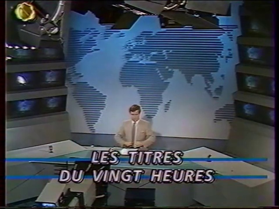 TF1 - 14 Novembre 1987 - Titres du journal, teasers, pubs, début JT 20H (Bruno Masure)