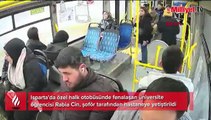 Otobüste fenalaşan yolcuyu hastaneye yetiştirdi