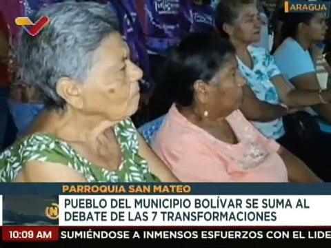 Aragua I En el mcpio. Bolívar se realizaron 13 Asambleas para presentar propuestas y reforzar las 7T