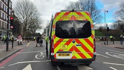 Accident scene at Pentonville Road