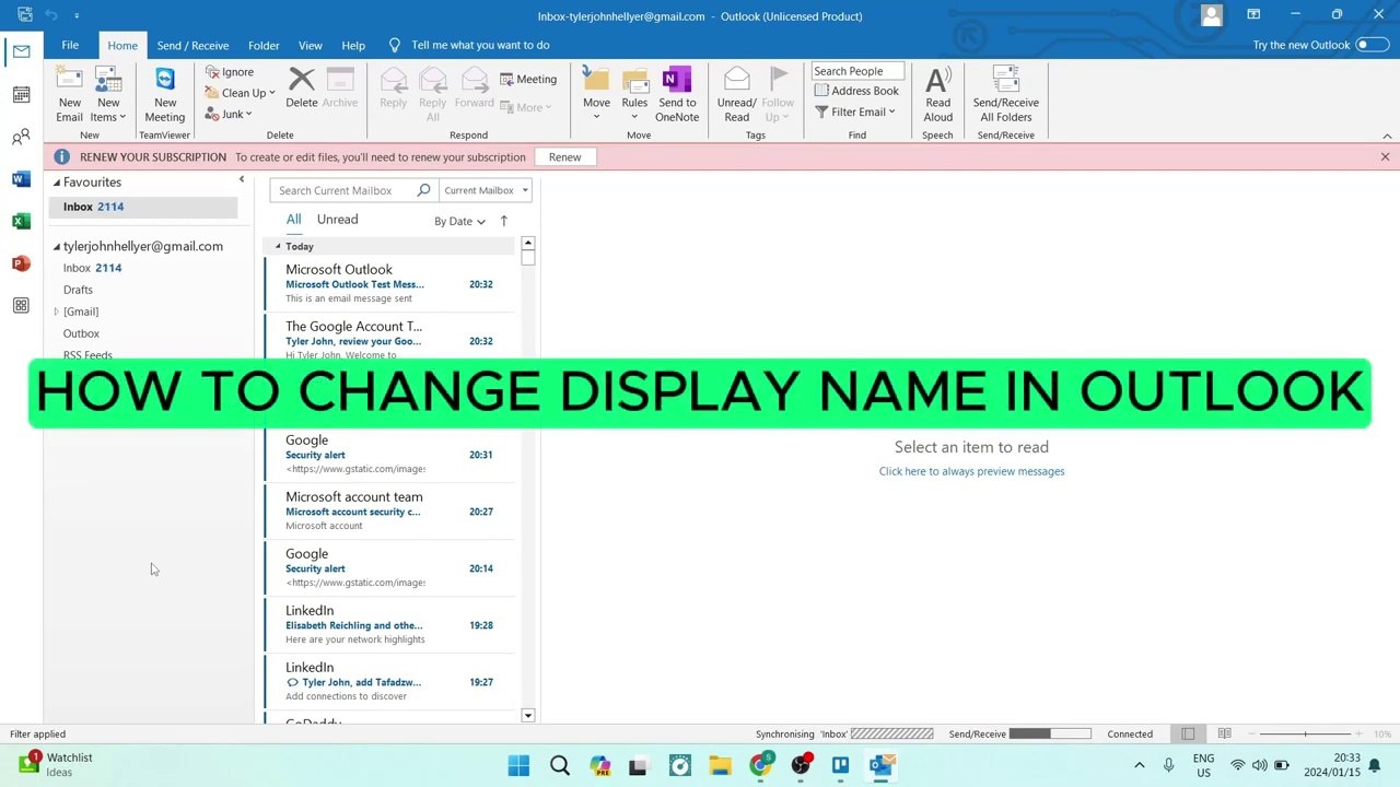 How to Change Display Name in Outlook in 2026