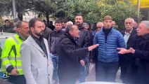 Türkiye Maden-İş, İliç'e gitti; Arkadaşları maden ocağının altında kalan işçiler tepki gösterdi