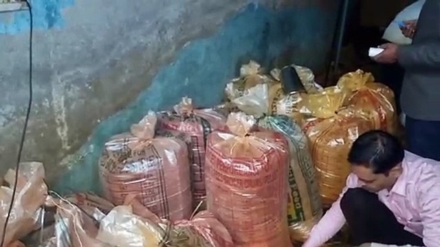 हल्दी में चावल मिलाते पकड़ा, 320 किलो मिलावटी पाउडर जब्त, देखें वीडियो