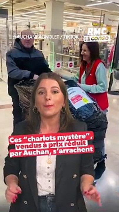 Des “chariots mystères”, vendus à prix réduit par Auchan, s’arrachent