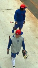 ¡Luisangel Acuña reportándose a los Mets!