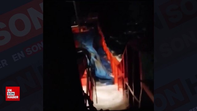 Marmara Denizi’nde batan gemideki mürettebatın gemi batmadan önce son görüntüleri