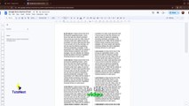 Google Docs : How To Create Columns Of Text