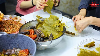 اطيب يالنجي بالخضار وقدمته مع الرمان مع بناتي وأجواء عائلية رائعة مع رباح محمد