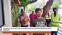 Usuarios de colectivos se manifiestan en disconformidad con el servicio