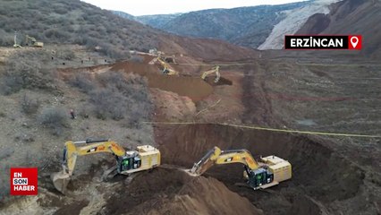 Erzincan'da kayıp işçileri arama çalışmaları devam ediyor