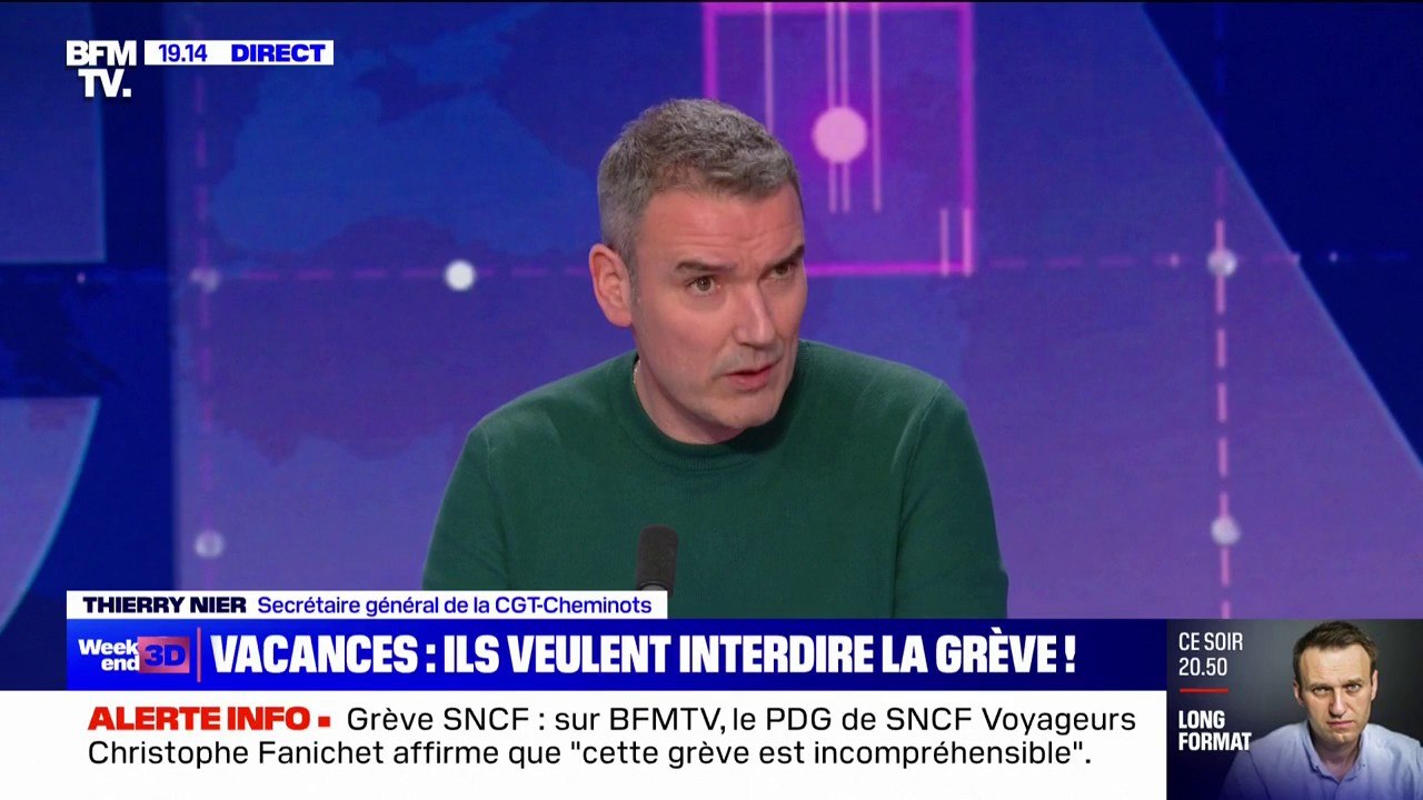 Grève à la SNCF: "Nous sommes disposés à rentrer à nouveau en négociations si la direction le souhaite", affirme Thierry Nier (secrétaire général de la CGT-Cheminots)