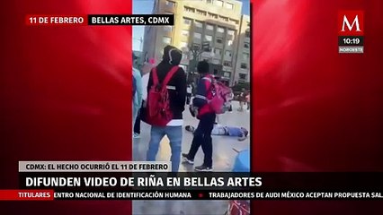 Difunden video de brutal riña entre comerciantes en Bellas Artes