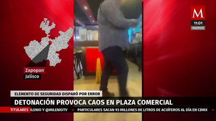 Tải video: Guardia dispara por error y desata caos en Plaza Andares, en Zapopan