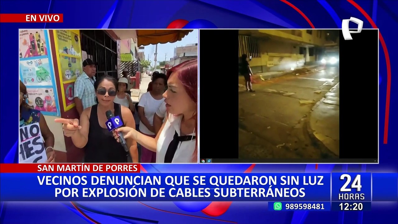 SMP: explosión de cables eléctricos subterráneos deja sin energía a vecindario