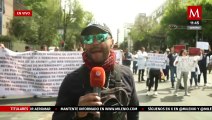 Trabajadores de la Fiscalía de CDMX protestan por descuentos injustificados