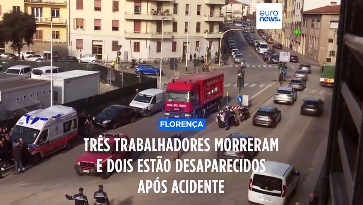 Três mortos e dois desaparecidos após acidente em prédio em construção em Florença