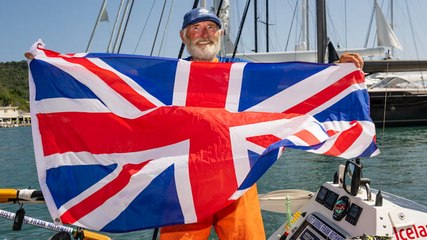 Oldest man to row Atlantic solo reunites with wife after two-month voyage