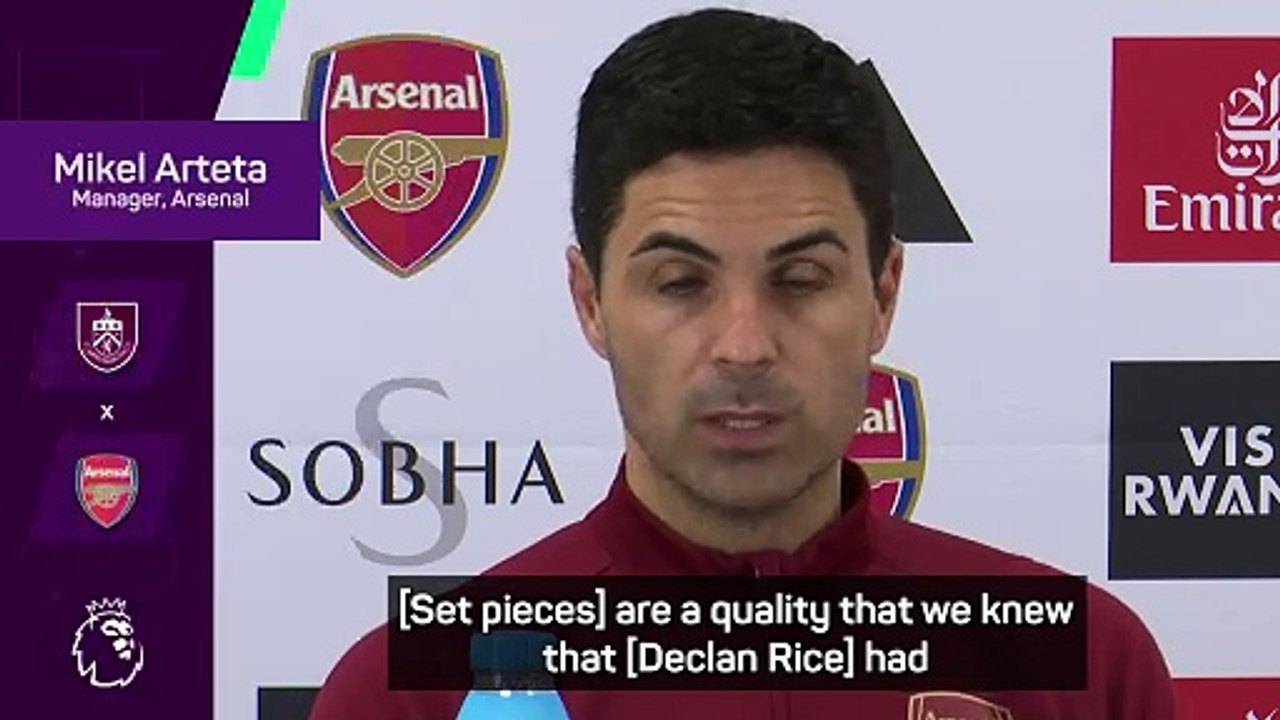 Arteta in awe of set-piece specialist Rice