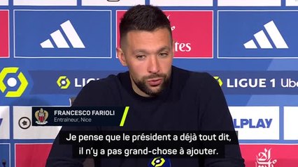 Nice - Farioli sur l'abritrage : "Le président a déjà tout dit, il n'y a pas grand-chose à ajouter"