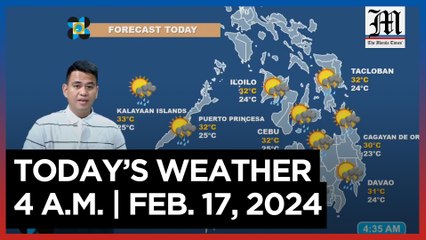 Today's Weather, 4 A.M. | Feb. 17, 2024